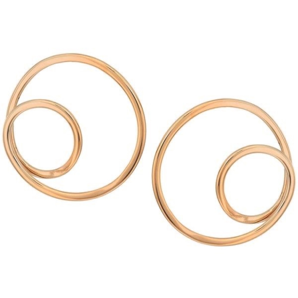 KATE SPADE • Rose Gold Shine On Twisted Hoop Earrings